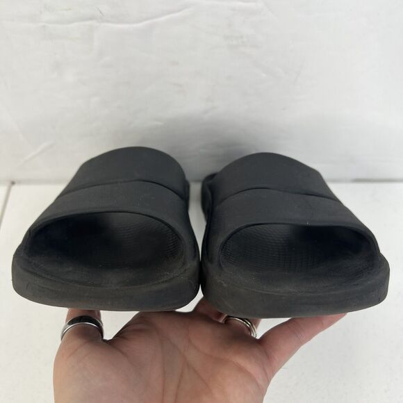 Oofos OOahh Black Unisex EU 39 Men 6 Women 8 Recovery Comfort Lightweight Slides - Picture 8 of 12